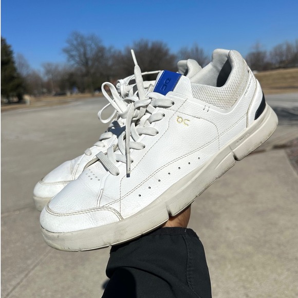 On Cloud The Roger Centre Court Leather Sneakers Men's Size 11 White Shoes - Picture 11 of 14